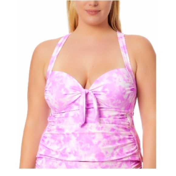 California Waves SUNKISSED SUNRISE
LAVENDER Tie-Dye Tankini Top US(16/18) New - Picture 3 of 11